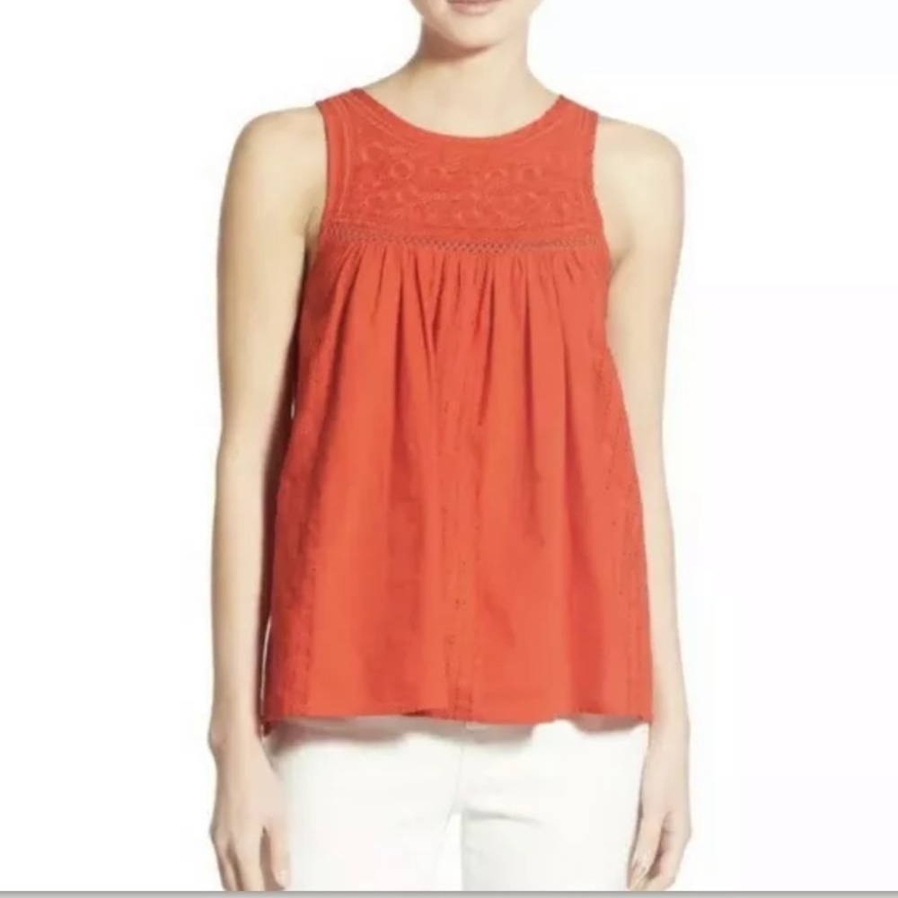 Madewell Embroidered Swing Tank top Sz 0.